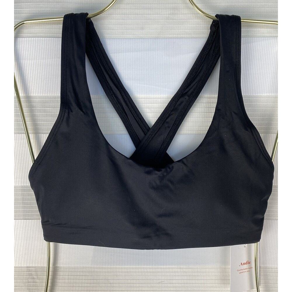 New Andie Swim The Caledonia Bikini Top Black Size Small - Picture 3 of 6